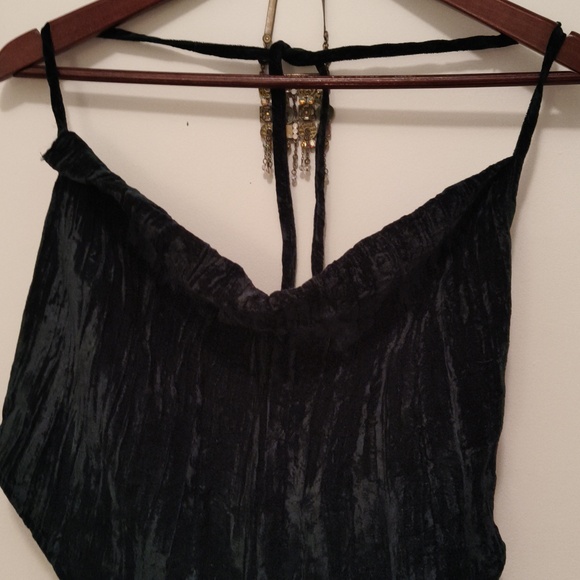 Green Velvet Cami - Picture 3 of 4